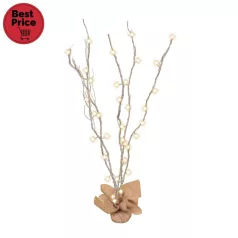   Home KLB 120/SL világító ágak, 40 db LED, 120 cm ágak, ezüst színű, ismétlődő időzítés, beltéri