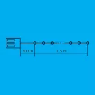 Home KLG 25 micro LED-es gyöngy fényfüzér, 1,5 m / 25 db melegfehér LED, állófényű, átlátszó vezeték, elemes, beltéri kivitel