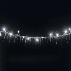   Home KLG 50 LED-es jégcsap fényfüzér, kül- és beltéri kivitel, 50 db hidegfehér LED, füzér hossza 2,5 m