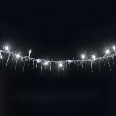 Home KLG 50 LED-es jégcsap fényfüzér, kül- és beltéri kivitel, 50 db hidegfehér LED, füzér hossza 2,5 m