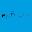 Home KLG 50 LED-es jégcsap fényfüzér, kül- és beltéri kivitel, 50 db hidegfehér LED, füzér hossza 2,5 m