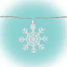 LED-es hókristály fényfüzér, fém