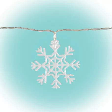 LED-es hókristály fényfüzér, fém