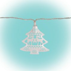 LED-es fenyő fényfüzér, fém