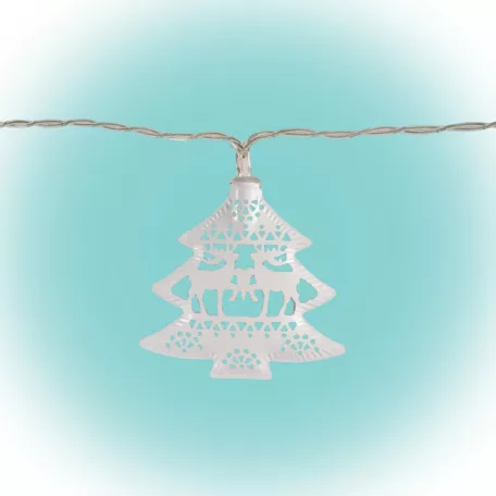 LED-es fenyő fényfüzér, fém