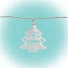 LED-es fenyő fényfüzér, fém