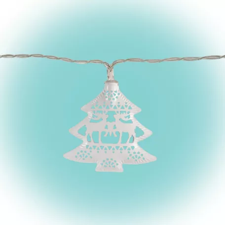 LED-es fenyő fényfüzér, fém