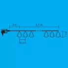 LED-es fenyő fényfüzér, fém