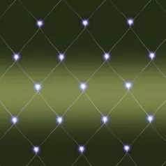   Home KLN 160C/WH LED-es háló, 2x1,5 m / 160 db hidegfehér LED, zöld vezeték, állófényű, hálózati adapter, kül- és beltéri kivitel