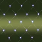 Home KLN 240C/WH LED-es háló, 3x3 m / 240 db hidegfehér LED, zöld vezeték, állófényű, hálózati adapter, kül- és beltéri kivitel