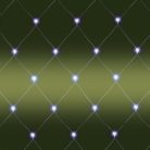 Home KLN 400C/WH LED-es háló, 6x4 m / 400 db hidegfehér LED, zöld vezeték, állófényű, hálózati adapter, kül- és beltéri kivitel