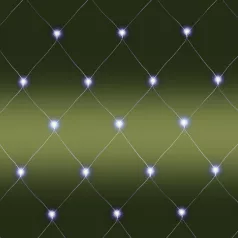   Home KLN 400C/WW LED-es háló, 6x4 m / 400 db melegfehér LED, zöld vezeték, állófényű, hálózati adapter, kül- és beltéri kivitel