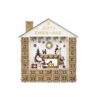 HOME KLW24 LED-es adventi naptár, 10 db melegfehér LED, fa és műanyag, elemes tápellátás, beltéri kivitel