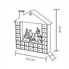 HOME KLW24 LED-es adventi naptár, 10 db melegfehér LED, fa és műanyag, elemes tápellátás, beltéri kivitel