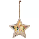 Home KLW 17 S ajtódísz, ablakdísz, fa, csillag forma, 6 db LED, lézervágott, hóember, kapcsolható