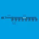 LED-es izzósor, fa angyal, 3,8m, 3V