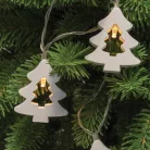 LED-es izzósor, fa fenyő, 3,8m, 3V