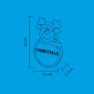 Home KLW 21 R ajtódísz, ablakdísz, fa, rénszarvas forma, 4 db LED, lézervágott, kapcsolható