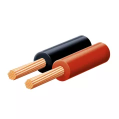   SAL KL 0,15 hangszóróvezeték, piros-fekete, 2 x 0,15 mm2, 0,1 mm elemi szál, 100 m/ tekercs