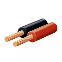   SAL KL 0,5 hangszóróvezeték, piros-fekete, 2 x 0,5 mm2, 0,1 mm elemi szál, 100 m/ tekercs