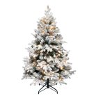 HOME KMF8LED180 havas műfenyő LED-ekkel, 250db melegfehér LED, 180cm magas, 116cm átmérő, 3D és 2D tűlevelek, hálózati tápellátás, beltéri kivitel