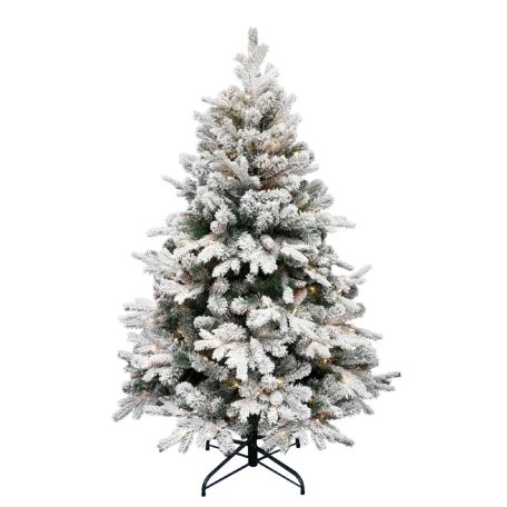 HOME KMF8LED210 havas műfenyő LED-ekkel, 210 cm, 350 db melegfehér LED, 3D+2D tűlevelek, fém talp, adapteres tápellátás, beltéri kivitel