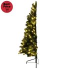 Home KMF 7/150 fél műfenyő beépített világítással, 180 db LED, 150 cm magasság, 85 cm legnagyobb átmérő, sík oldal