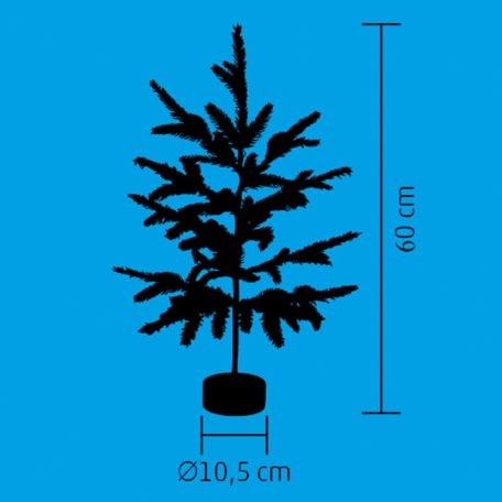 Home KMF 80 havas fenyő asztali dísz, 80 db microLED, beltéri