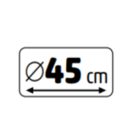 HOME KMK45LED LED-es műkoszorú, 45 cm, 35 db melegfehér LED, 8 programos, időzítés, 2D tűlevél, elemes tápellátás, beltéri kivitel