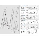 KRAUSE CORDA kitolható alumínium létra 6,45 m-es 3 részes 3x11 univerzális kitolható munkamagasság 7,5m összecsukva 2,65m