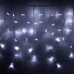   HOME KSFW200WH sorolható fényfüggöny, 4 méter, 200db hidegfehér LED, fehér vezeték, kül- és beltéri kivitel