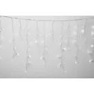 HOME KSFW200WW sorolható fényfüggöny, 4 méter, 200db melegfehér LED, fehér vezeték, kül- és beltéri kivitel