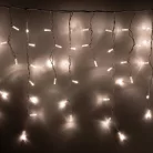 HOME KSFW200WW sorolható fényfüggöny, 4 méter, 200db melegfehér LED, fehér vezeték, kül- és beltéri kivitel