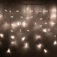   HOME KSFW200WW sorolható fényfüggöny, 4 méter, 200db melegfehér LED, fehér vezeték, kül- és beltéri kivitel