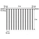 Home KSF 204/WH LED-es fényfüggöny, 2x2 m / 204 db hidegfehér LED, állófényű, fekete vezeték, sorolható, kül- és beltéri kivitel