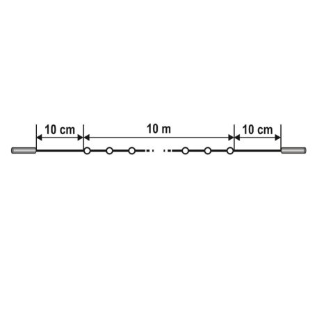 HOME KSIW100WW sorolható fényfüzér, 10 méter , 100db melegfehér LED, fehér vezeték, kül- és beltéri kivitel