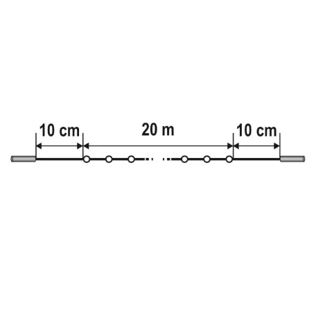 HOME KSIW200WH sorolható fényfüzér, 20 méter , 200db hidegfehér LED, fehér vezeték, kül- és beltéri kivitel