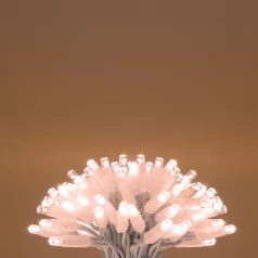   HOME KSIW200WW sorolható fényfüzér, 20 méter , 200db melegfehér LED, fehér vezeték, kül- és beltéri kivitel