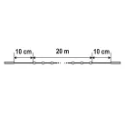 HOME KSIW200WW sorolható fényfüzér, 20 méter , 200db melegfehér LED, fehér vezeték, kül- és beltéri kivitel