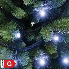   Home KSI 200/WH LED-es fényfüzér, 20 m / 200 db hidegfehér LED, állófényű, fekete vezeték, kül- és beltéri kivitel