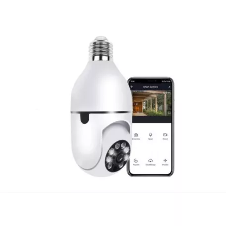 Jortan térfigyelő kamera, 2MP E27 kamera , Wifi kapcsolat 1080P becsavarós kamera wifi ip kamera ftycampro APP-pal