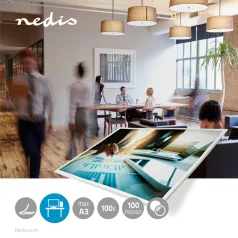   lamináló film | A3 | Vastagság: 100 µm | Csomagolás egysége: 100 db | Műanyag | Átlátszó