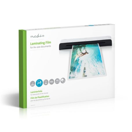lamináló film | A4 | Vastagság: 100 µm | Csomagolás egysége: 100 db | Műanyag | Átlátszó