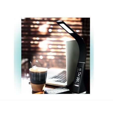 HOME LA 8/BG LED-es asztali lámpa órával, BÉZS