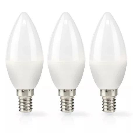LED-es izzó E14 | Gyertya | 4.9 W | 470 lm | 2700 K | Meleg Fehér | Homályos | 3 db