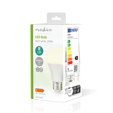 LED-es izzó E27 | A60 | 8.0 W | 806 lm | 2700 K | Meleg Fehér | Retro Stílus | Homályos | 1 db
