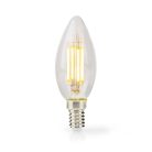 LED lámpa Izzó E14 | Gyertya | 4.5 W | 470 lm | 2700 K | Állítható fényerõ | Meleg Fehér | Retro Stílus | 1 db | Egyértelmű