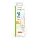 LED lámpa Izzó E14 | Gyertya | 4.5 W | 470 lm | 2700 K | Állítható fényerõ | Meleg Fehér | Retro Stílus | 1 db | Egyértelmű