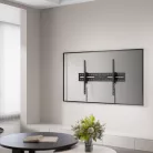 HOME LCDH50100T TV fali tartó, 43”-100” képernyőméretig, max. 75 kg teherbírás, gyorskioldó szalag, tartozék rögzítő elemek