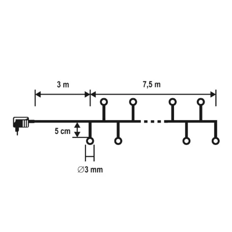 Home LC 768/M LED-es cluster fényfüzér 7,5 m / 768 db színes LED, fekete vezeték, 8 fényprogram, távirányító, hálózati adapter, kül- és beltéri kivitel